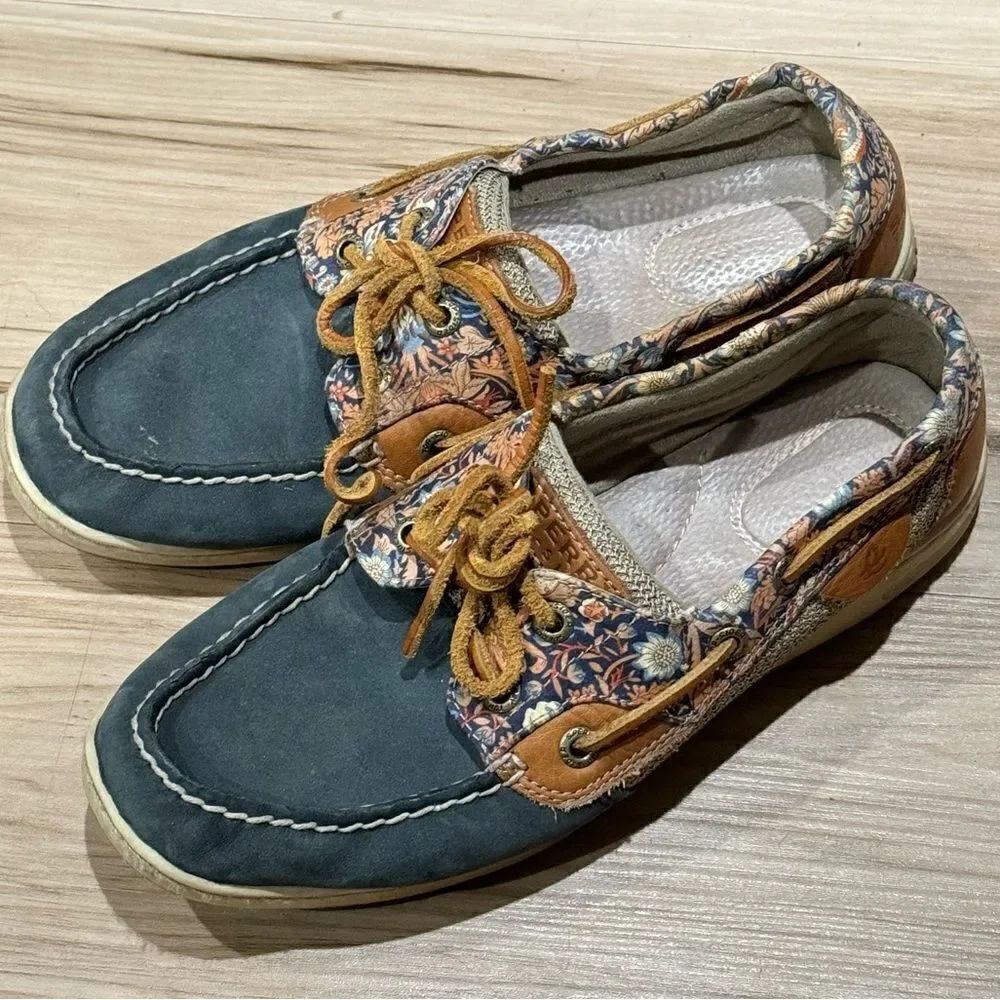 Sperry Top Sider Floral Boat Shoes Women’s 7